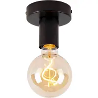 QAZQA Smart plafondlamp zwart incl. Wifi G95 - Facile