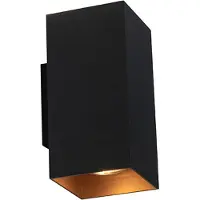 QAZQA Smart wandlamp zwart met goud vierkant incl. 2 Wifi GU10 - Sab