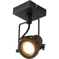 QAZQA Industriële smart spot zwart incl. Wifi GU10 - Suplux