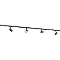 QAZQA Slim 1-fase railsysteem met 4 WiFi GU10 spots zwart - Iconic Jeana