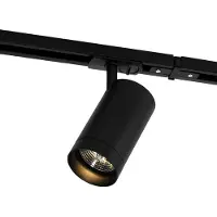 QAZQA Modern railsysteem met 5 spots zwart 1-fase GU10 70mm - Iconic Jeana Luxe