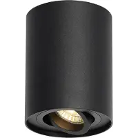 QAZQA Smart plafondspot zwart verstelbaar incl. Wifi GU10 - Rondoo up