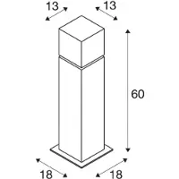 SLV Terraslamp Square Pole 60cm