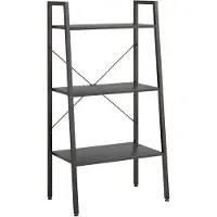 vidaXL Opbergmeubel met 3 lagen 56x35x108 cm zwart
