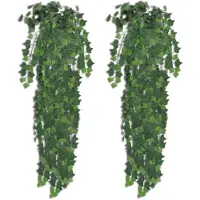 vidaXL Kunstplanten 2 st klimop 90 cm groen