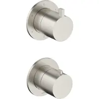Hotbath ACE inbouw thermostaatkraan 3-wegs nikkel geborsteld