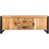 Benoa TV-Meubel Britt new mangohout metaal 150 cm - naturel | Meubelplaats