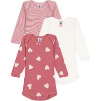 Petit Bateau Kinder bodies BODY US ML COEUR PACK X3 kind 3 maanden