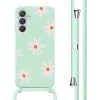 IMoshion Siliconen design hoesje met koord voor de Samsung Galaxy A25 (5G) - Green Flower Distance
