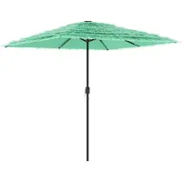 vidaXL Parasol met stalen paal 248x248x248 cm groen