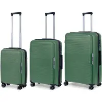 Travelz Swinger Kofferset 3-delig- Lichtgewicht koffers met TSA-slot - Groen