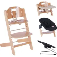 Novi at Home Kinderstoel 1-2 Grow Natural/Black Melange