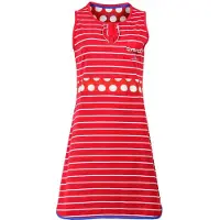 Irresistible Dames Nachthemd - Katoen - Gestreept - Rood - Maat S