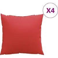 vidaXL Bankkussens 4 st 60x60 cm stof rood