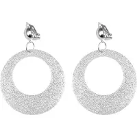 Boland - Oorbellen Glitter Zilver - Volwassenen - Vrouwen - Danser/danseres - 80's & 90's - Disco