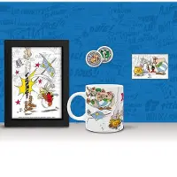 ABY Style Astérix: Mug - Magnet - Kraft Frame - Button Badges Set