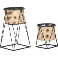 ALBERTA FERRETTI Metalen hoesjes voor standaards, Weense vlechtpatroon, 2 stuks.