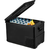 Moa Compressor Koelbox Elektrisch 12V en 230 volt - Coolbox - 38L - voor auto en camping - Vriezen tot -18°C - Frigobox - Zwart