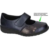 Solidus -Dames - blauw donker - ballerina's & mocassins - maat 36