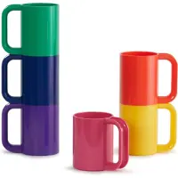 Heller Max kunststof mokken Rainbow - set van 6