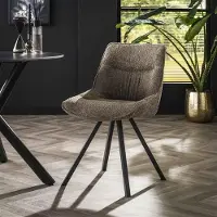 Dimehouse Eetkamerstoel Marina bouclé set van 2 Taupe