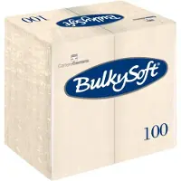 BulkySoft Servetten Creme 1/8 Vouw - Napkins - Napkin - Servet - Luxe Servetten - Restaurant - Lunch - Dinner - cellulose - Servetten 2-laags 40x40 cm 1/8 vouw - 100 stuks - video