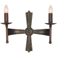 ELSTEAD Wandlamp CROMWELL, dimbaar, brons / oud-messing, Hal, metaal, Antiek, wandlamp