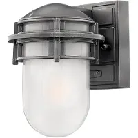 HINKLEY Wandlamp buiten Reef, alu / grijs / zink, Aluminium, Maritiem, Wandlamp buiten