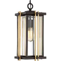 QUOIZEL LED Buiten Hanglamp Goldenrod | 1X E27 Max 60W | IP44 | Dimbaar | Western Bronze