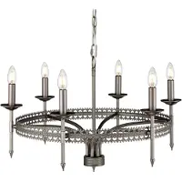 ELSTEAD LED Kroonluchter | 6X E14 Max 60W | Dimbaar | Iron Gate