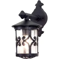 ELSTEAD Wandlamp buiten Hereford, zwart, Aluminium, Industrieel design, Wandlamp buiten