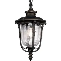 Kichler Hanglamp Luverne voor buiten Luverne, dimbaar, brons / oud-messing, Glas, Antiek