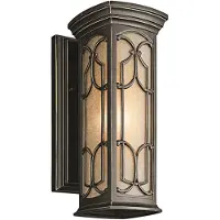 Elstead Lighting Wandlamp buiten Franceasi, brons / oud-messing, metaal, Antiek, Wandlamp buiten
