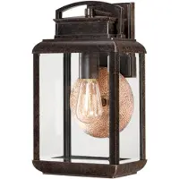 QUOIZEL Wandlamp buiten Byron, dimbaar, brons / oud-messing, metaal, Industrieel design, Wandlamp buiten