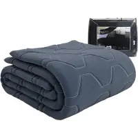 HappyBed Donkerblauw 240x220 - Wasbaar dekbed zonder overtrek - Bedrukt dekbed zonder hoes