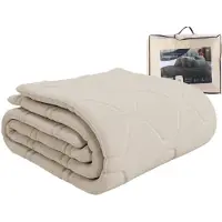 HappyBed Taupe 160x200 - Wasbaar dekbed zonder overtrek - Bedrukt dekbed zonder hoes