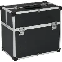 vidaXL - Gereedschapskoffer - 38x22,5x34 - cm - aluminium - zwart