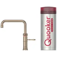 Quooker PRO3 Classic Fusion Square messing patina