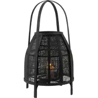 J-Line Lantern Hood Bamboo Black Medium
