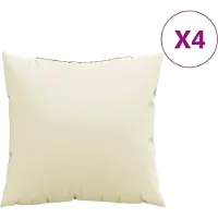 vidaXL Bankkussens 4 st 60x60 cm stof crèmekleurig