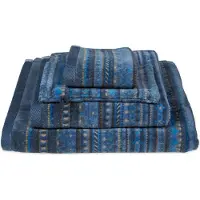 Pip studio Washandje Geometric Print Dark Blue (Set van 3)