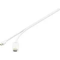 Renkforce RF-3697532 DisplayPort-kabel Mini-displayport / HDMI Adapterkabel Mini DisplayPort-stekker, HDMI-A-stekker 0.50 m Wit Vergulde steekcontacten