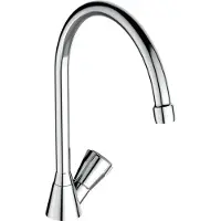 Venlo Nimbus II Messing Eco toiletkraan met hoge draaibare uitloop en perlator chroom F3049AA