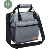 ForDig Lunchtas Grijs - Koeltas Gemaakt van 600D Polyester met PEVA-Voering - Ruimte voor Lunchtrommel / Snacks /