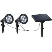 Lumisky Zonne-energie Spotlight Lumi Garden Family 2-in-1 Zwart Aluminium Staal (2 Eenheden)