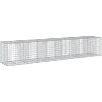 vidaXL Schanskorf 550x100x100 cm gegalvaniseerd ijzer zilverkleurig