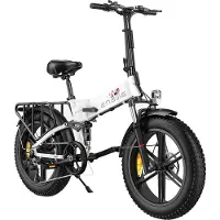 ENGWE Engine X elektrische vouwfiets met 48 V 13 Ah uitneembare accu, 250 W elektrische fiets, 20 x 4,0 inch vulbanden, 7-versnellingen all-terrain elektrische fiets met actieradius tot 100 km - Wit