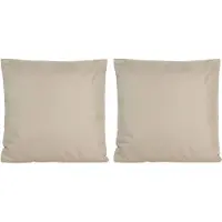 Anna's Collection Set van 4x stuks bank/Sier kussens voor binnen en buiten in de kleur taupe/beige 45 x 45 cm - Tuin/huis kussens