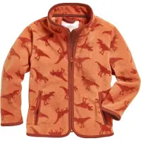 Playshoes fleece vest met all over dino print bruin Jongens Polyester Opstaande kraag - maat 80