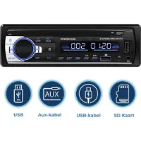 PROKING Autoradio - FM Radio - Bluetooth radio - Met Dubbele USB-poort - Voor alle Auto’s - Inclusief AUX - Handsfree bellen - Inclusief montageframe